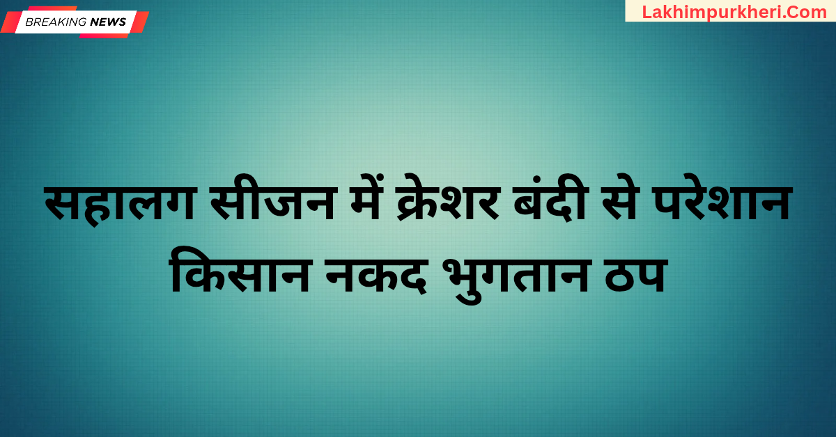 Lakhimpur Kheri News: सहालग सीजन में क्रेशर बंदी से परेशान किसान, नकद भुगतान ठप